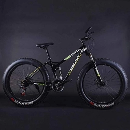 WJSW Fat Tyre Mountain Bike WJSW Mountabike Pneumatici Adulti, Bici Neve Spiaggia, Bici con Doppio Freno Disco, Ruote 24 Pollici mountabike Uomo Livello Professionale