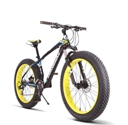 WJSW Fat Tyre Mountain Bike WJSW Mountabike Pneumatici Grassi Adulti, Bici Neve fuoristralegalluminio 27 velocità, Bici spiaggicon Freno Disco doppipressione, Ruote 26 Pollici