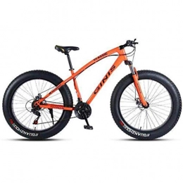 WJSW Fat Tyre Mountain Bike WJSW Mountain Bike per Pneumatici Fuoristrada da motoslitta da Spiaggia Fuoristrada - Bicicletta da Strada da 26 Pollici (Colore: Arancione, Dimensioni: 30 velocità)