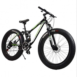 WRJY Fat Tyre Mountain Bike WRJY Mountain Bike Downhill MTB Bicicletta / Bicicletta Mountain Bike Bicicletta, Telaio in Lega di Alluminio 21 velocità 26"* 4.0 Fat Tire Mountain Bicycle Fat Bike, Verde, 26