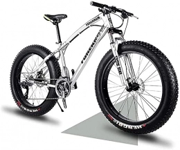 XUERUIGANG Fat Tyre Mountain Bike XUERUIGANG Montagna Fat Pneumatici Bike Bicycle Pieno Sospensione MTB in Acciaio al Carbonio Mountain Bike Dual Disco Freno a Disco Bike Hardtail per Spiaggia, Deserto, Neve 7 velocità 26"24" / 20" /