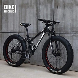 zhouzhou666 Bici zhouzhou666 Bicycle 26 inch MTB Top Fat Wheel Motorbike / Fat Bike / Fat Tire Mountain Bike Beach Cruiser Snow Bike Big Tire Bicycle 21 Speed ​​Fat Bikes for Adults Orange 26IN-26in_Nero