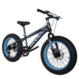 ZXCVB Fat Tyre Mountain Bike ZXCVB MTB da 20 / 26 Pollici Mountain Bike / 4.0 Super Wide E Pneumatici di Grandi Dimensioni con Assorbimento degli Urti, Blue-20inch / 21speed