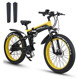 HFRYPShop Mountain bike elettrica pieghevoles Bicicletta Elettrica Uomo 26", Bicicletta Elettrica da Montagna Rimovibile Batteria Al Litio 21.6Ah(Doppia Batteria), 4.0 Grasso Pneumatico motoslitta Doppio Ammortizzatore, Potente Motore 85N.m