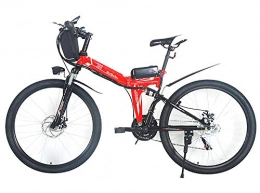 COCKE Bici COCKE Mountain Bike Elettrica da 26''' con Batteria agli Ioni di Litio Pieghevole Ad Alta capacit (36V 250W), E-Bike 21 velocit Ingranaggi E Tre modalit di Funzionamento, Rosso