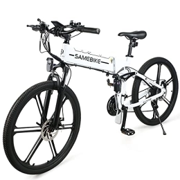 Samebike Mountain bike elettrica pieghevoles SAMEBIKE Bicicletta Elettrica per Adulti 26'', Bici Elettrica con Pedalata Assistita, City E-bike Batteria Rimovibile 48V10.4AH / 12.5AH, Bici Elettriche per 21 Velocità Uomo / Donna