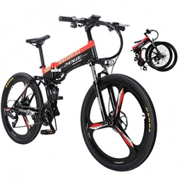 Sea blog Bici Sea blog - Bicicletta da montagna elettrica 26" E-Bike MTB pieghevole con batteria agli ioni di litio ad alta capacità (48 V 400 W), 27 velocità, sospensione completa Premium e ingranaggio Shimano