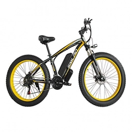 FZYE Mountain bike elettriches 26 Bicicletta elettrica, 4.0 Pneumatico Grasso Mountain Bike 48V 1000W Bici Freno Disco Sport Tempo Libero Adulto, Giallo