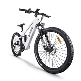 Accolmile Mountain bike elettriches Accolmile Bici Elettrica Mountain Bike Elettrica per 27, 5 Pollici, Motore Centrale BAFANG 48V 750W con batteria al litio 17, 5 Ah, Sistema Frenante a Doppio Disco a Sospensione Completa Shimano 9