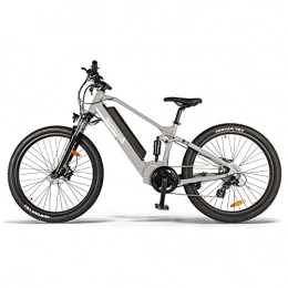 Accolmile Mountain bike elettriches Accolmile elettrico mountain bike 27, 5"mid-engine eBike pendolare strada bici elettrica per le donne uomini, Rocket Bear 1S, batteria al litio rimovibile 17.5Ah, cambio a 8 velocità, grigio