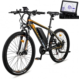 HFRYPShop Bici Bici Elettrica 250W Mountain Bike Elettrica per 26 Pollici, Batteria Rimovibile 36V / 10.4AH, Shimano 21 velocità, Fino a 25 km / h, 40-90 km (black)