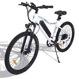 Fafrees Bici Bicicletta elettrica-Fafrees Mountain Bike Elettrica con Batteria Rimovibile 250W 36V, Bicicletta Elettrica Sospensione Completa, Bicicletta Elettrica Adulti 3 Modalità e 21 Velocità, Per Adulto, Bianco