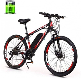 HUAQINEI Mountain bike elettriches Biciclette elettriche per mountain bike elettriche per adulti, bici da città da 26 pollici a 27 velocità, batteria al litio 10AH motore 36V250W, resistenza 50 chilometri, bici elettrica dura per uomo