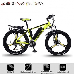 DT Mountain bike elettriches Biciclette Elettrico Mountain Bike E-Bike 26 Pollici 27 Sistema di Trasmissione velocità con Batteria al Litio Staccabile 350W 36V 8Ah Sospensione Completa Premium, Verde