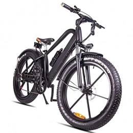 LFEWOZ Bici Biciclette Fat Tire Mountain Elettrico E-Bike, La Durata della Batteria 48V 18650 Litio a 6 Marce Ammortizzatore Idraulico Anteriore E Freni a Disco Posteriori