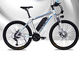 CXY-JOEL Bici CXY-JOEL Batteria Al Litio Mountain Bicicletta Elettrica Bicicletta 26 Pollici 48V 15Ah 350W 27 Velocit Ebike Potencia, Bianco Blu