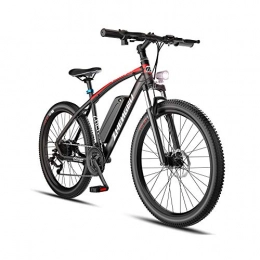 CYYC Mountain bike elettriches CYYC Buggy Elettrico per Mountain Bike Fuoristrada in Lega di Alluminio a 27 velocità ATV 48V, 10.4AH Batteria brushless 250W Motore brushless-Rosso