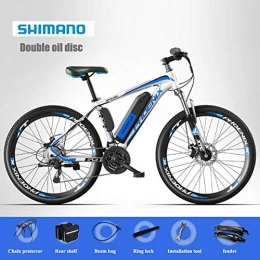 DT Mountain bike elettriches DT Bicicletta Elettrica 250W 27.5 Pollici Uomini Donne Mountain Bike Alluminio 36V Batteria al Litio Shimano A 27 velocità Freno A Disco Ebikes Biciclette all Terrai, Endurance 90km