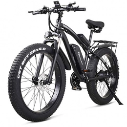 DULPLAY Mountain bike elettriches DULPLAY Elettrico Bici, 48v 1000w Elettrico Mountain Bike, 4.0 Pneumatico Grasso Bicicletta, Lusso Spiaggia E-Bici Elettrica per Unisex Nero