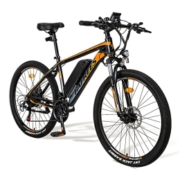 Fafrees Bici Fafrees Bicicletta elettrica da 26", per adulti, Hailong-One, mountain bike con batteria sostituibile da 36 V / 10 Ah, cambio Shimano a 21 velocità, portata 120 kg (nero)