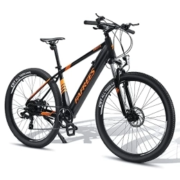 Fafrees Bici Fafrees KRE27.5 Bicicletta elettrica da 27.5 Pollici, Mountain Bike Elettrica per Adulti da 250 W, Batteria Rimovibile 36 V 10 Ah, Bici Elettrica di Assistenza - Nero Arancione