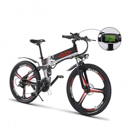 GUNAI Bicicletta Elettrica Pieghevole 26 Pollici Pneumatico 21 Velocità Sistema Mountain Bike Bicicletta Elettrica con Batteria al Litio Rimovibile 500W 48V (nero)