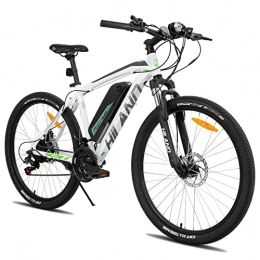 STITCH Mountain bike elettriches Hiland Mountain Bike Elettrica da 29 Pollici con Shimano a 21 velocità Ciclomotore 250W con Freno a Disco E-MTB per Uomo e Donna con Forcella Ammortizzata Batteria al Litio da 36 V 10, 4 Ah Bianco