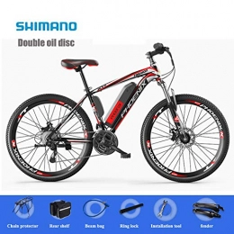 DT Mountain bike elettriches Mountain Bike per Bici Elettrica con Ruote di 26 Pollici Batteria Litio di Grande capacità 36V 250W Sospensione Completa Premium E Cambio Shimano 27 velocità, Endurance 70km