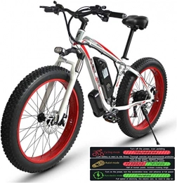 FansQ Mountain bike elettriches Nuova Mountain Bike elettrica, Bici elettrica Montagna for Adulti, Biciclette Tre modalità di Lavoro Elettrico, 26" Fat Tire MTB 21 Speed ​​Gear Commute / Offroad Bicicletta elettrica for Donne degli