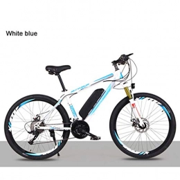 NYPB Mountain bike elettriches NYPB 26"" Bici Elettrica da Citt / àTrekking / Mountain, Biciclette Elettriche per Adulto Motore 250W velocità Massima 35 km / h Batteria agli Ioni di Litio 36V 8AH / 10AH, White Blue, 27 Speed 36V10AH