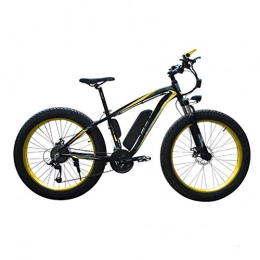 NYPB Mountain bike elettriches NYPB Biciclette Elettriche per Adulto, Batteria agli Ioni di Litio 36V / 48V 8AH Telaio Leggero in Lega di e-Bike 26""* 4.0 Pneumatico Grasso Ciclismo All'aperto Allenamento, Giallo, 36V8AH 500W