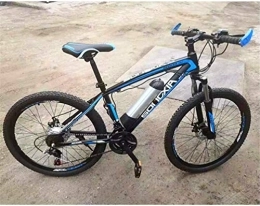 RDJM Mountain bike elettriches RDJM Bciclette Elettriche, 20 inch Electric Mountain Bike, Telaio in Alluminio 250W Motor Adulti City Travel E-Bike 21 velocità 36V Batteria Rimovibile Doppio Freno a Disco (Color : Blue)