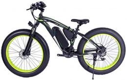 RDJM Mountain bike elettriches RDJM Bciclette Elettriche 48V 1000W Bici di Montagna elettrica 26inch Fat Tire Ebike 21 Costi di Sospensione Beach Cruiser Mens Sport Freni Fork Mountain Bike a Disco Idraulici City Bike