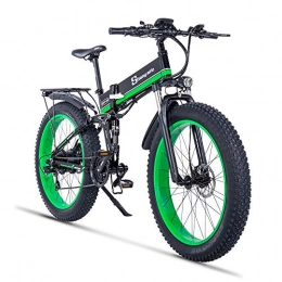 Shengmilo Mountain bike elettriches Shengmilo 1000W Fat Mountain Bike elettrica 26 Pollici E-Bike 48V 13Ah (E-Bike Green (Batteria Inclusa))