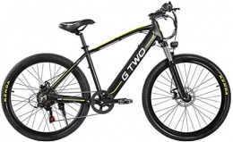 TYT Bici TYT Batteria Al Litio Rimovibile da 27, 5 Pollici per Bici Elettrica da 350 W Mountain Bike 48V 9.6Ah 5 Pas Front Amp; Freno a Disco Posteriore (Nero Giallo, 9.6 Ah), Nero Giallo