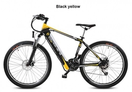 xianhongdaye Mountain bike elettriches xianhongdaye Batteria al Litio 48V10ah per Bicicletta elettrica da 26 Pollici Nascosta nel Telaio Illuminazione elettrica a LED per Bicicletta elettrica Leggera-Nero Giallo