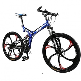 Gemmry Mountain Bike pieghevoles 26 inchs 21 velocità Bicicletta Pieghevole Maschio / Femmina / Studente Mountain Bike Freno a Doppio Disco Freni a Telaio Antiurto