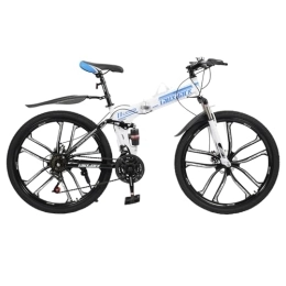 DGSYCC Mountain Bike pieghevoles DGSYCC Premium Mountain Bike 26 pollici – Bicicletta pieghevole con cambio a 21 marce, freni a disco, forcella ammortizzata, perfetta per ragazzi, ragazze, donne e uomini