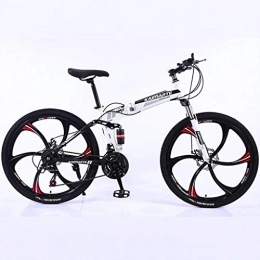 JLFSDB Bici JLFSDB Mountain Bike Bicycle Bicicletta Bici 26" Ravine Bici Pieghevole di Unisex 21 24 27 Costi Acciaio al Carbonio Mountain Biciclette MTB Doppio Freno a Disco Doppia della Sospensione