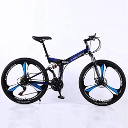 JLFSDB Mountain Bike pieghevoles JLFSDB Mountain Bike Bicycle Bicicletta Bici Pieghevole 26" Mountain Biciclette Ruota in Acciaio al Carbonio MTB Bike Ravine dell'unità di Sospensione a Doppio Freno a Disco Pieno 21 24 27 velocità