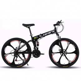 JLFSDB Bici JLFSDB Mountain Bike Bicycle Bicicletta Bici Pieghevole Mountain Biciclette 26 Pollici Dual Freno a Disco Doppio Sospensione Ravine Bike, 21 24 27 velocità di Acciaio al Carbonio Telaio