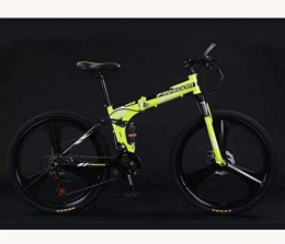 Leifeng Tower Bici Leggero ， Folding Bike bicicletta leggero mountain bike for adulti Teens uomini e donne, alto tenore di carbonio acciaio pieno Sospensione Telaio, freni a disco doppio, D, 24 pollici 30 velocità Liqui