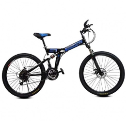 TSTZJ Bici Mountain bike 21 Connessione Steel Frame 26 pollici Y mountain bike sospensione doppia Bicicletta pieghevole Ingranaggi mountain bike telaio in acciaio al carbonio pieghevole smorzamento mountain bike