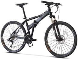 Aoyo Mountain Bike pieghevoles Mountain Bike, 26 pollici 27 Velocità hardtail for mountain bike, pieghevole telaio in alluminio Anti-Slip biciclette, bambini adulti All Terrain for mountain bike, blu, colore: Nero ( Color : Black )