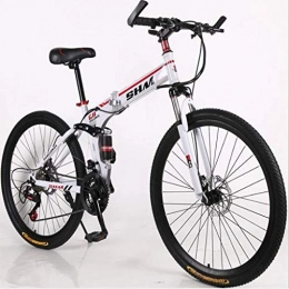 JLFSDB Bici Mountain Bike Bicycle Bicicletta Bici 26" Ravine Bike 21 del pieghevole MTB della montagna della bicicletta unisex Velocità acciaio al carbonio telaio a sospensioni a doppio freno a disco pieno