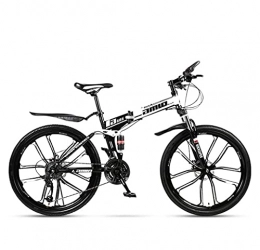 N&I Bici N&I Adult Mountain Bike Full Suspension Foldable City Bicycle off-Road Double Disc Brake Snow Bikes 26 inch Magnesium Alloy Ten Knives Wheels D 27Speed C 21 Speed