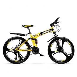N&I Bici N&I Bike Foldable 26 inch Adult Mountain Bike off-Road Double Disc Brake Snow Bikes Full Suspension Bicycle Magnesium Alloy Wheels D 24 Speed C 30 Speed