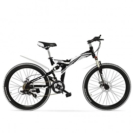 N&I Mountain Bike pieghevoles N&I Mountain Bikes Foldable Adult Mountain Bike Double Disc Brake Teenage Student City Road Bicycle Full Suspension off-Road Beach Snow Bikes 21Speed B 26Inch B 24Inch