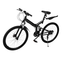 sulckcys Bici sulckcys Bicicletta pieghevole da 26 pollici, bicicletta da corsa pieghevole a 21 marce, mountain bike, a sospensione completa, mountain bike, per adulti, campeggio, mountain bike, mountain bike, per