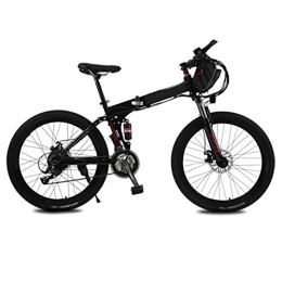 SYCHONG Mountain Bike pieghevoles SYCHONG Mountain Bike 21 velocità 26Inches Ruote A Raggi Doppia della Sospensione Folding Bike con Un Sacchetto, Nero